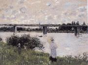 Claude Monet By the Bridge at Argenteuil china oil painting reproduction
